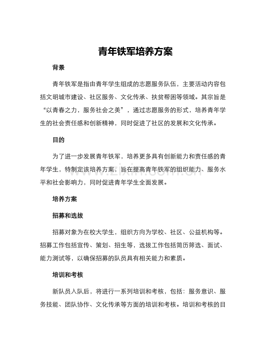 青年铁军培养方案.docx_第1页