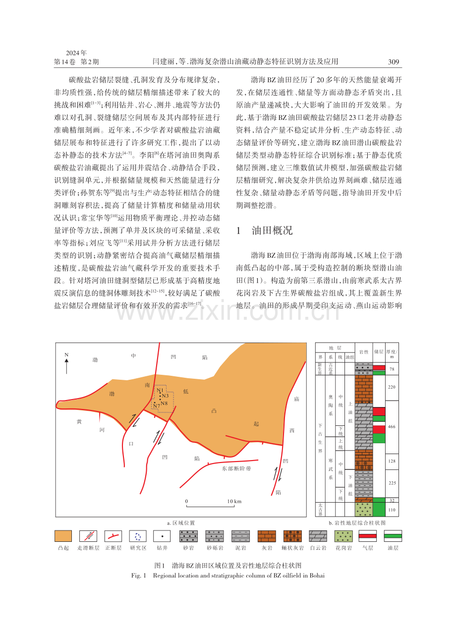 渤海复杂潜山油藏动静态特征识别方法及应用.pdf_第2页