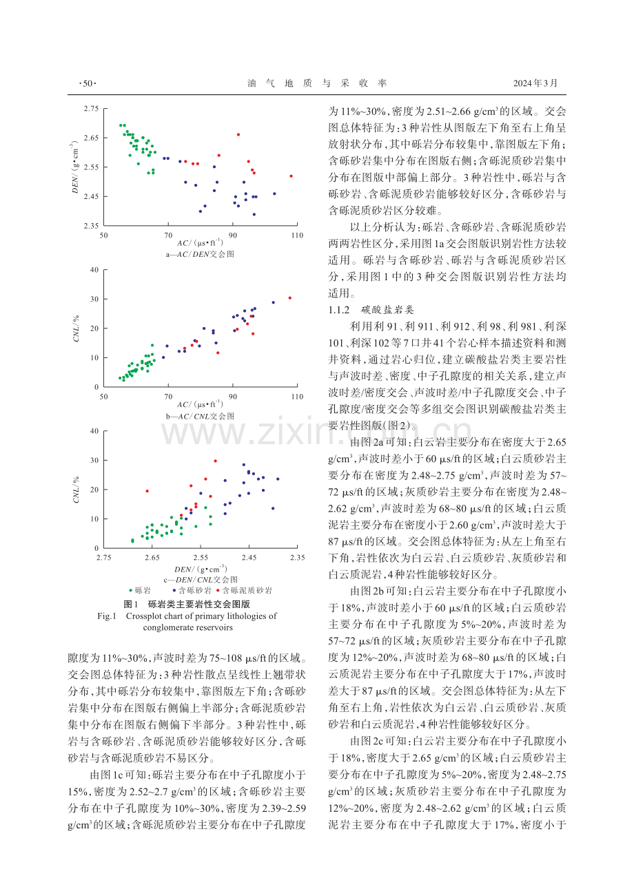 东营凹陷利津北带砂砾岩体储层测井评价.pdf_第3页