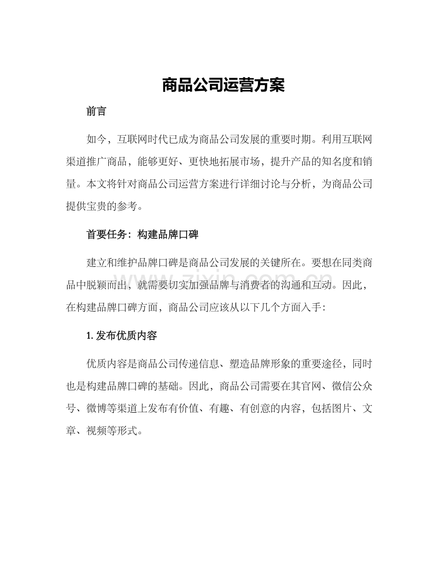 商品公司运营方案.docx_第1页