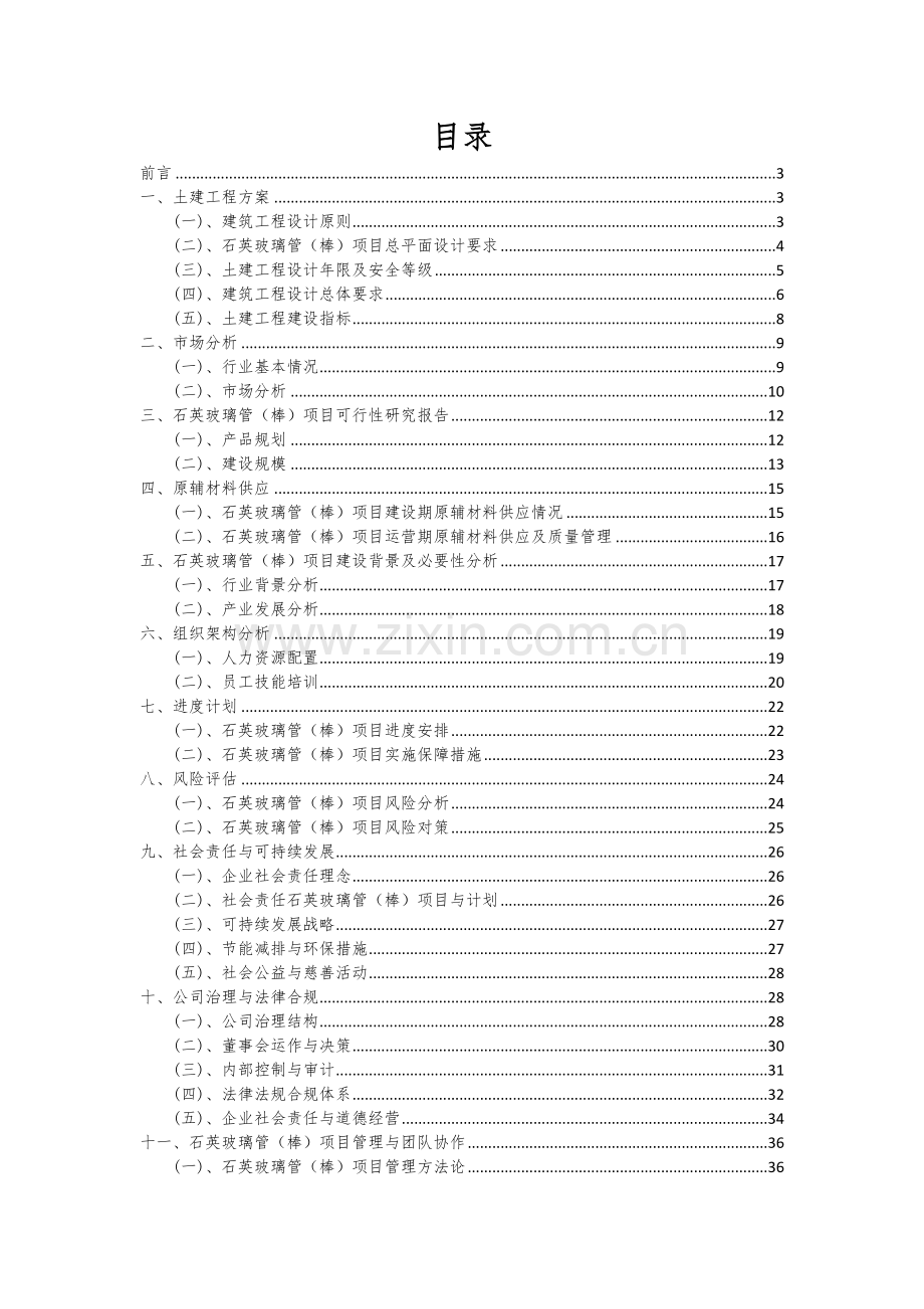 2024年石英玻璃管(棒)项目投资分析及可行性报告.docx_第2页