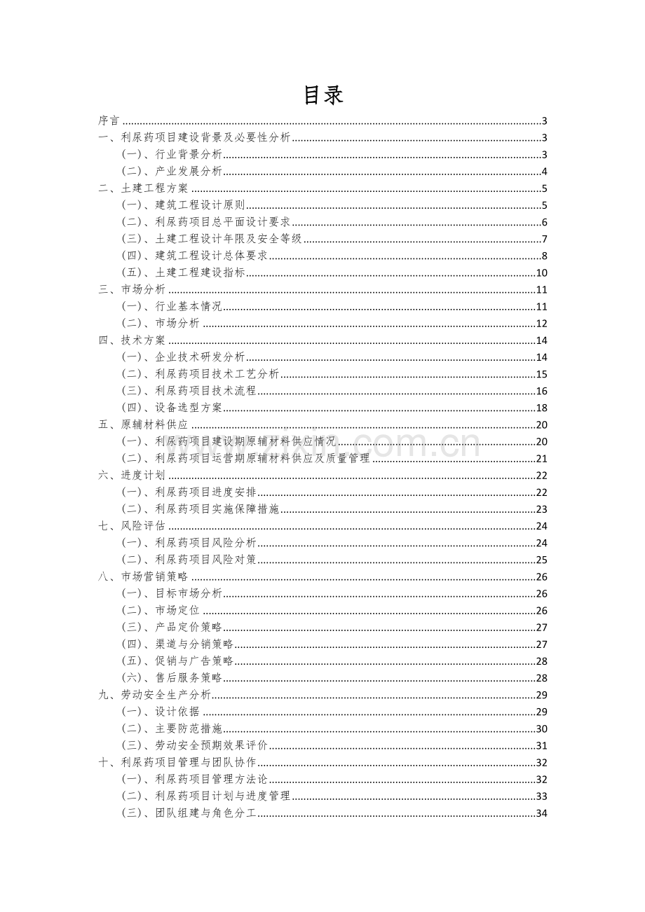 2024年利尿药项目可行性分析报告.docx_第2页