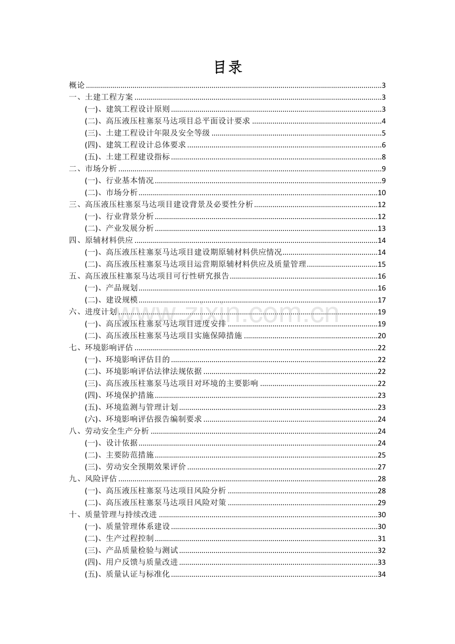 2024年高压液压柱塞泵马达项目可行性研究报告.docx_第2页