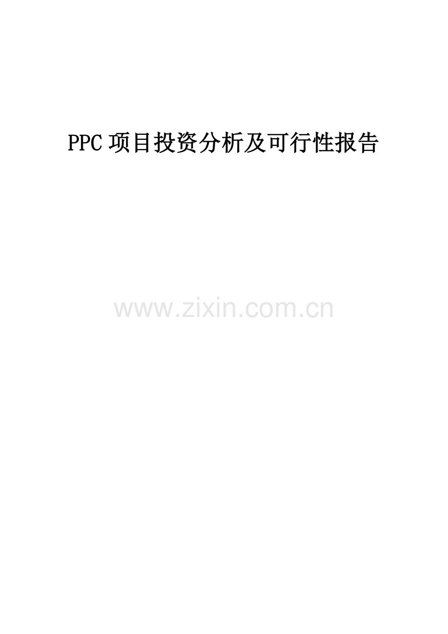 2024年PPC项目投资分析及可行性报告.docx_第1页