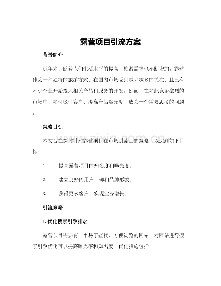 露营项目引流方案.docx_第1页