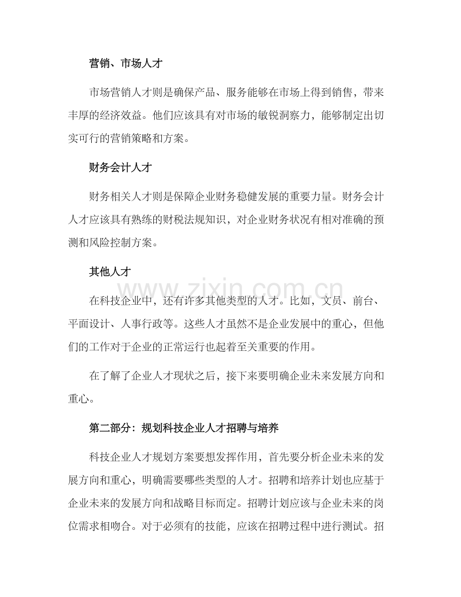 科技企业人才规划方案.docx_第2页