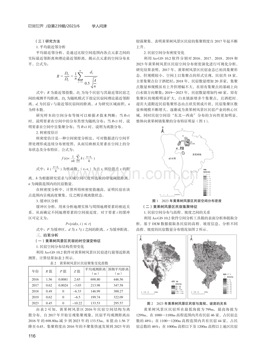 黄果树风景区民宿时空分布特征及影响因素研究.pdf_第2页