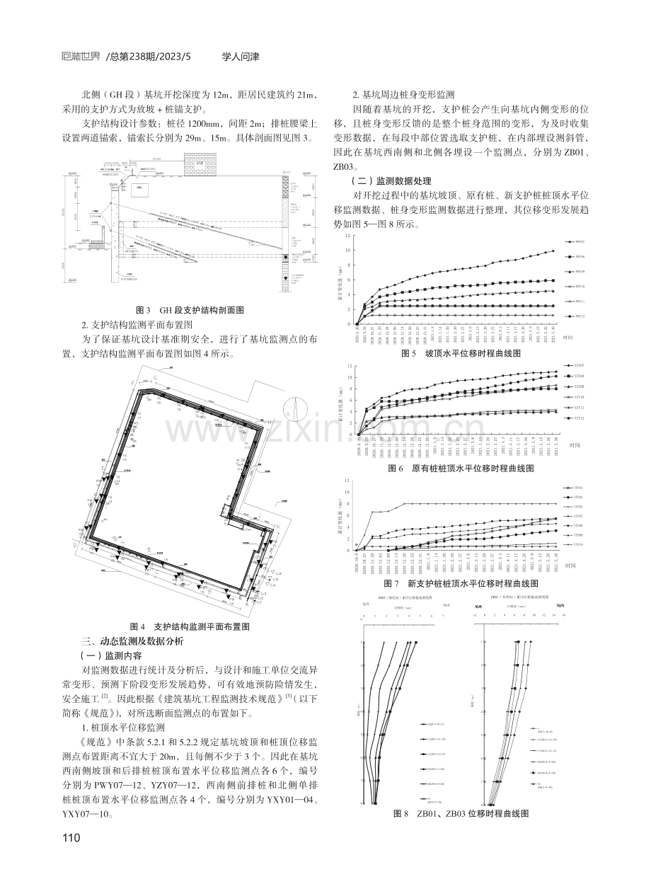 深基坑h型双排桩支护结构设计及监测分析.pdf_第2页