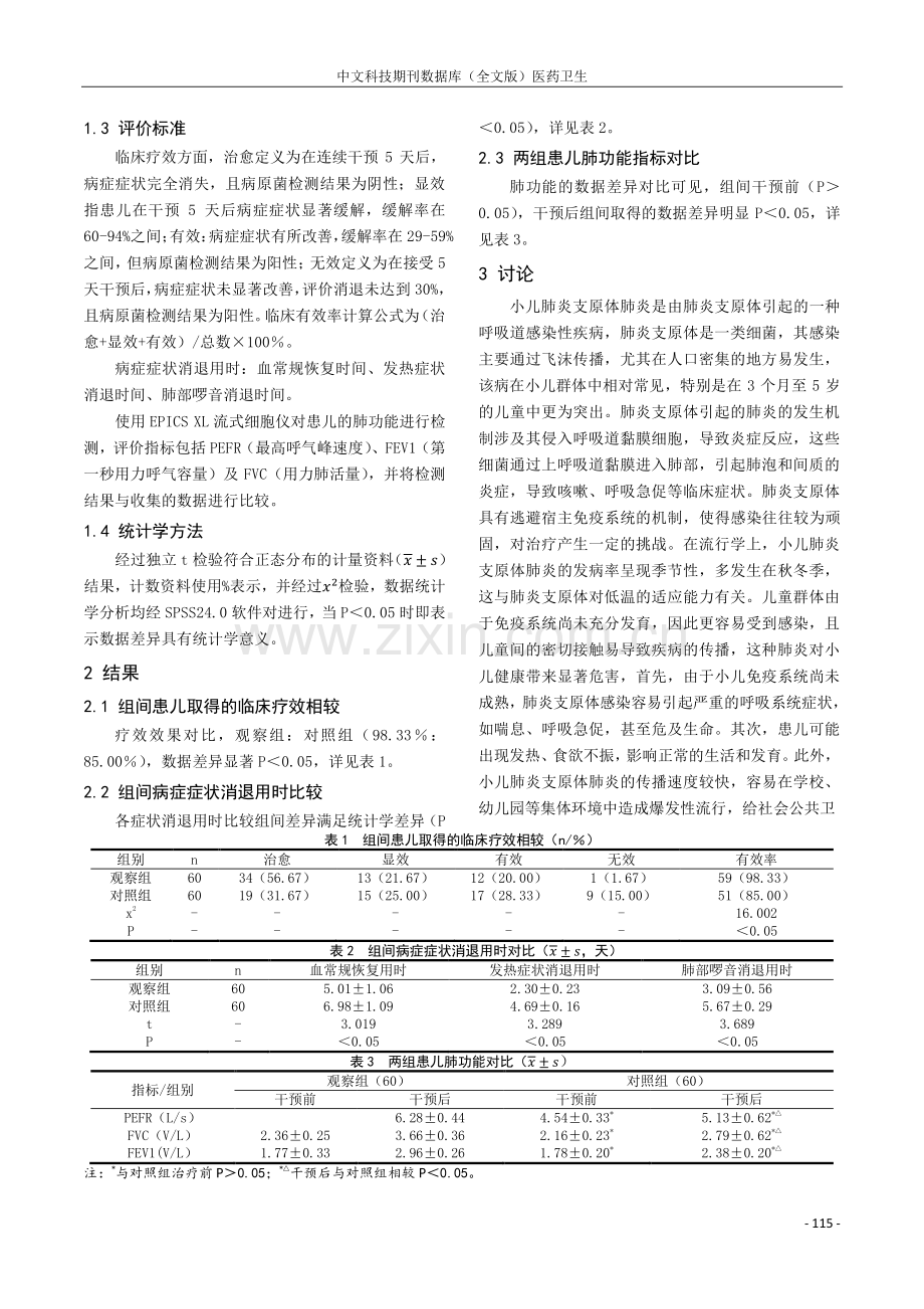 孟鲁司特钠片与阿奇霉素注射液治疗小儿肺炎支原体肺炎的临床价值.pdf_第2页