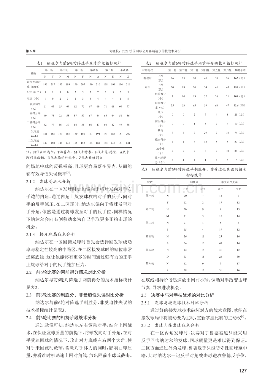 2022法国网球公开赛纳达尔的技战术分析.pdf_第2页