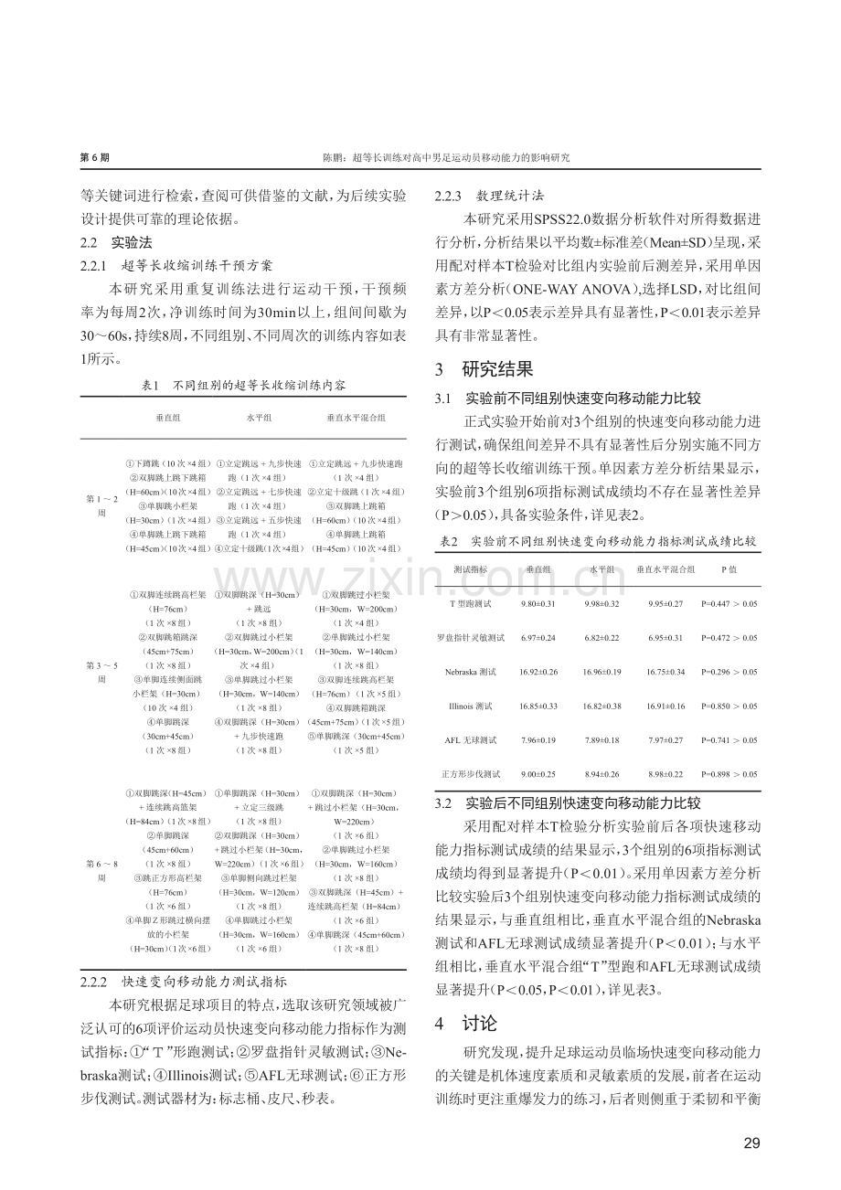 超等长训练对高中男足运动员移动能力的影响研究.pdf_第2页