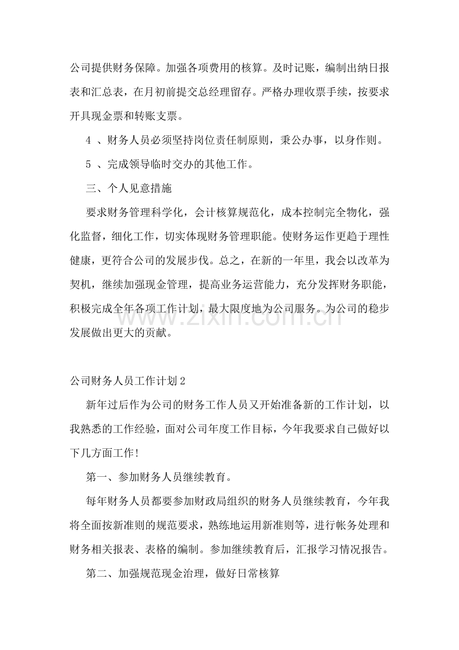 公司财务人员工作计划.doc_第2页