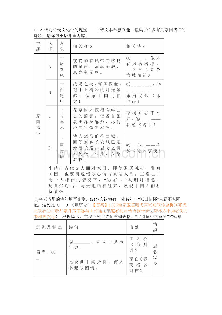 七下语文期中古诗文理解性默写专练.docx_第1页