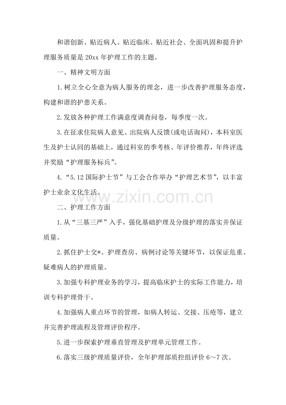 医院护理工作计划.docx_第2页