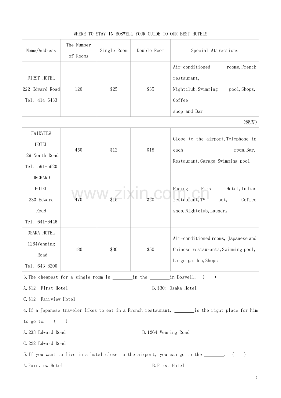 长沙专版2020中考英语复习方案图表理解02试题.docx_第2页