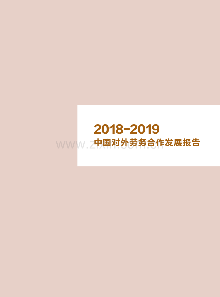 2018-2019中国对外劳务合作发展报告.PDF_第1页