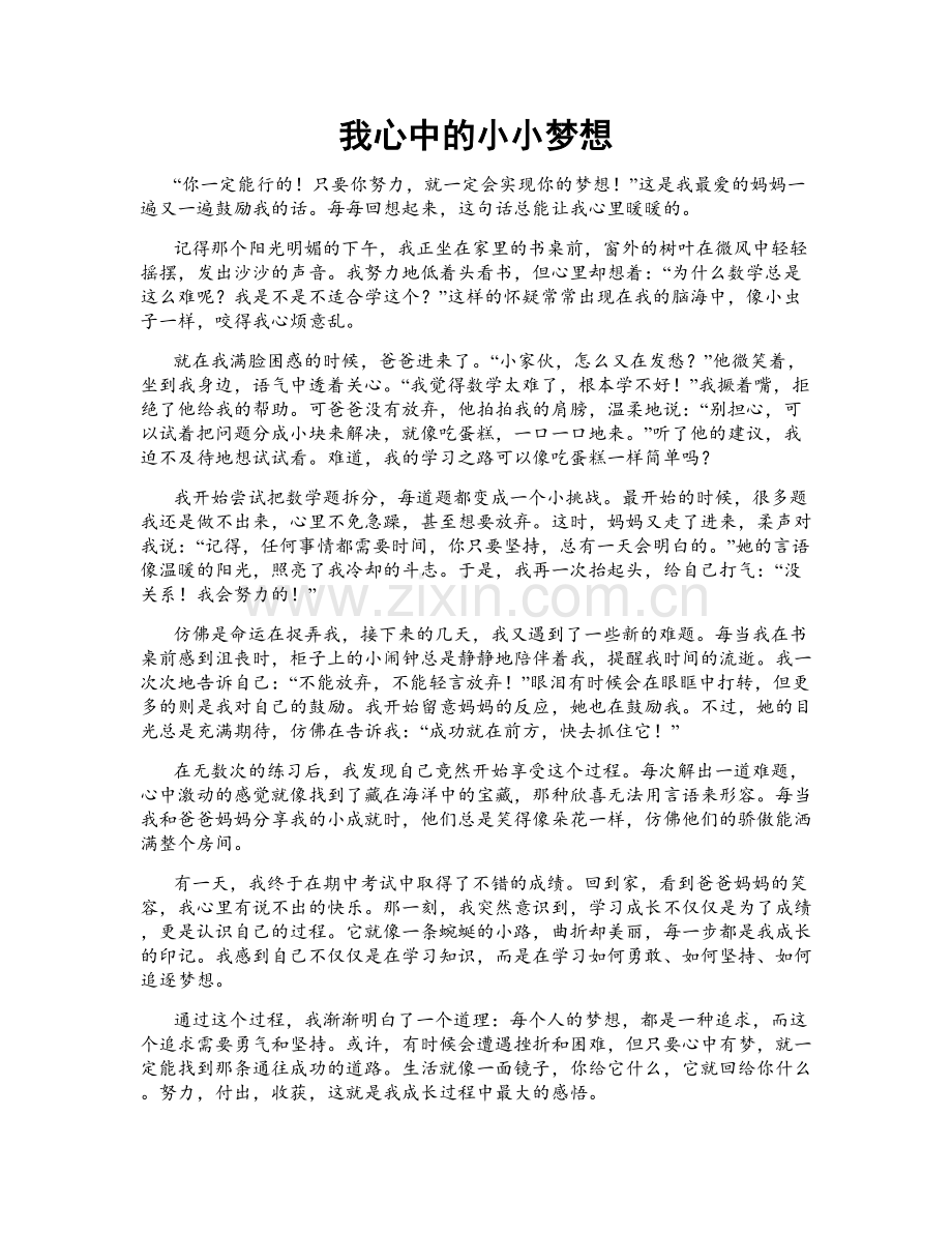 我心中的小小梦想.doc_第1页