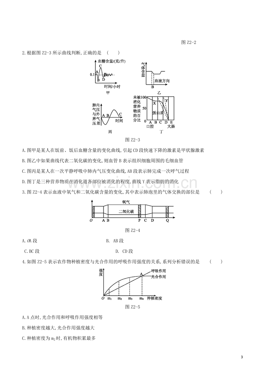 北京专版2020中考生物复习方案专题提升02图表线识图专题试题.docx_第3页