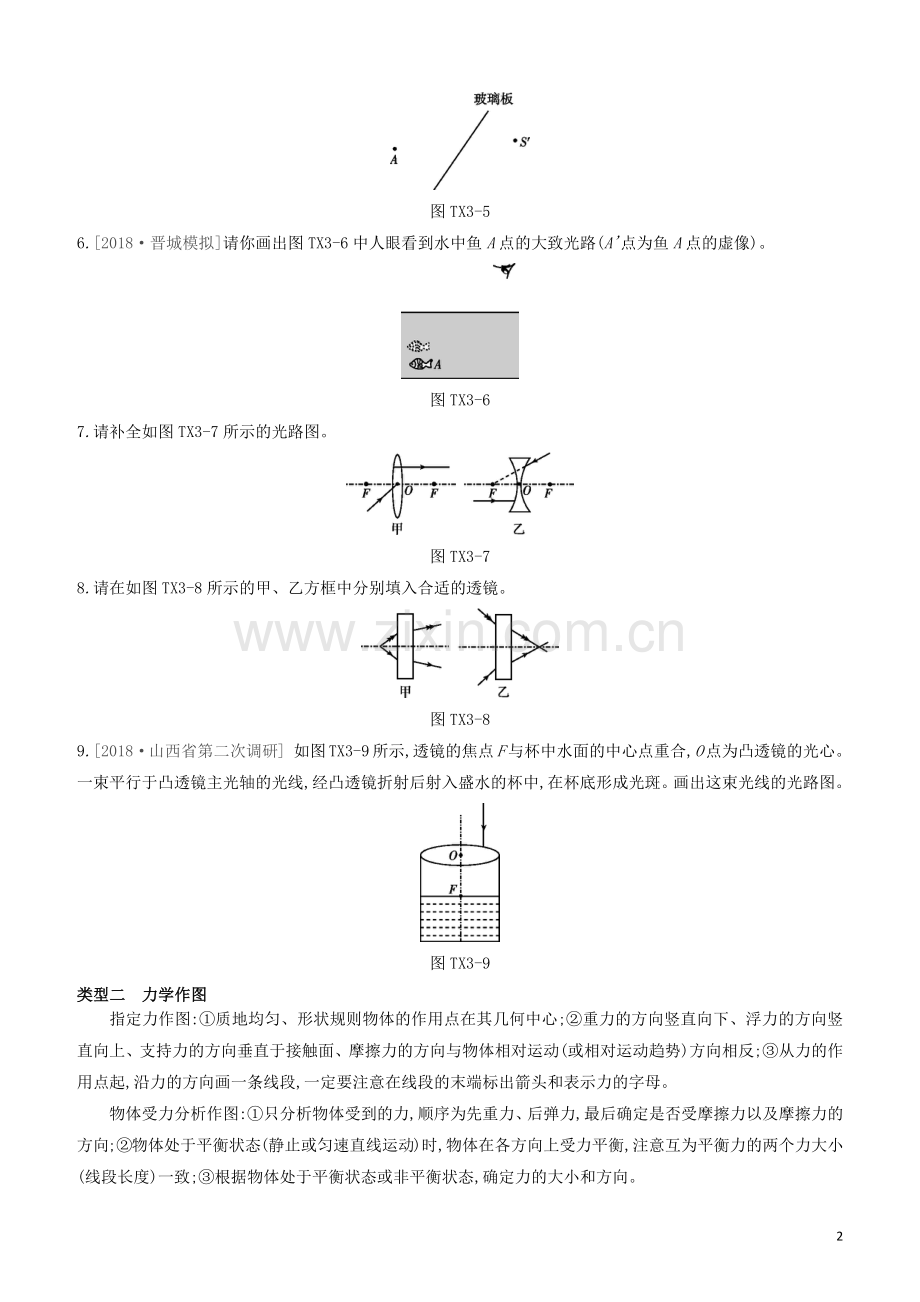 山西专版2020中考物理复习方案题型03作图专题试题.docx_第2页