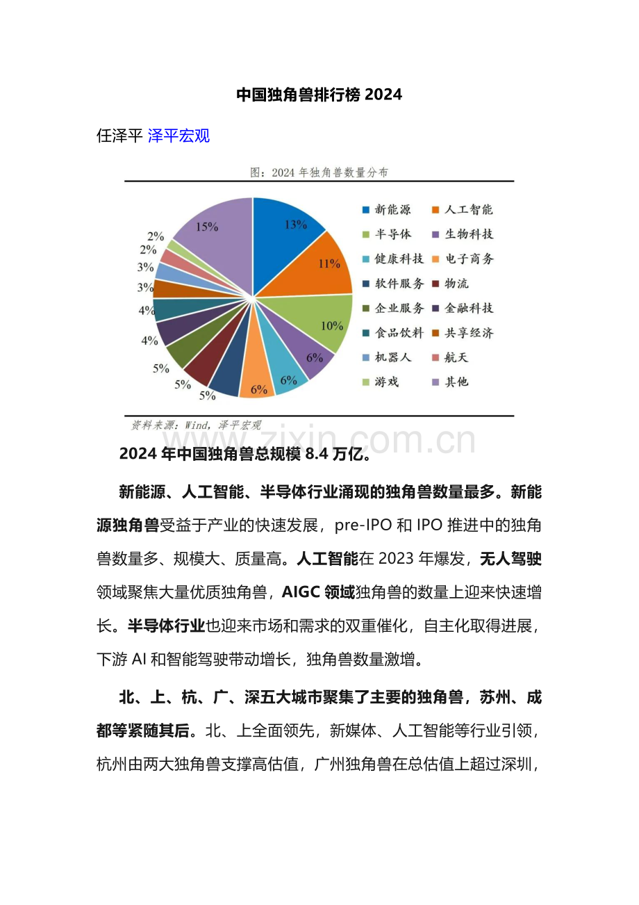 2024年中国独角兽排行榜.pdf_第1页