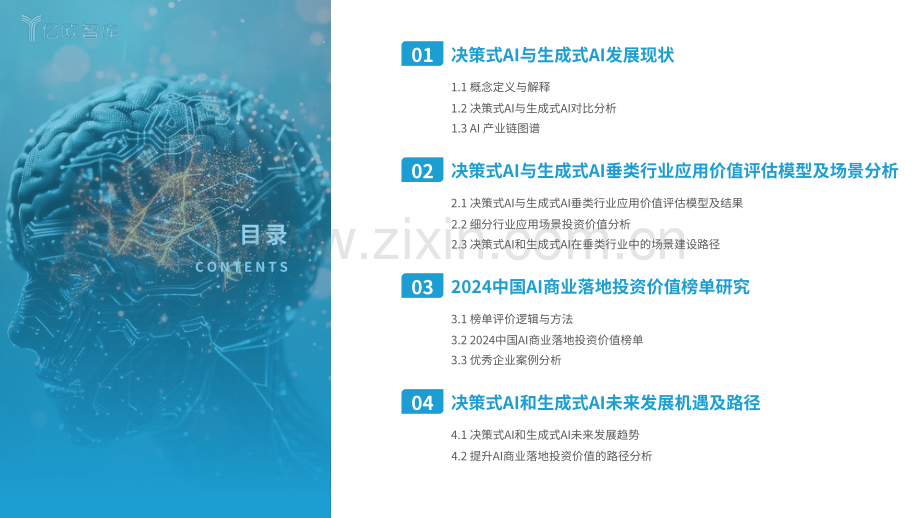 2024年中国AI商业落地投资价值研究报告：论决策式与生成式AI在垂类行业的应用价值.pdf_第3页