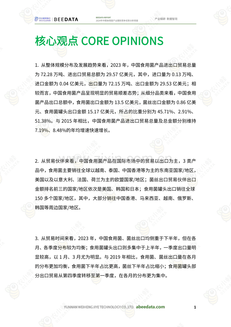 2024年中国食用菌产业国际竞争优势分析简报.pdf_第2页