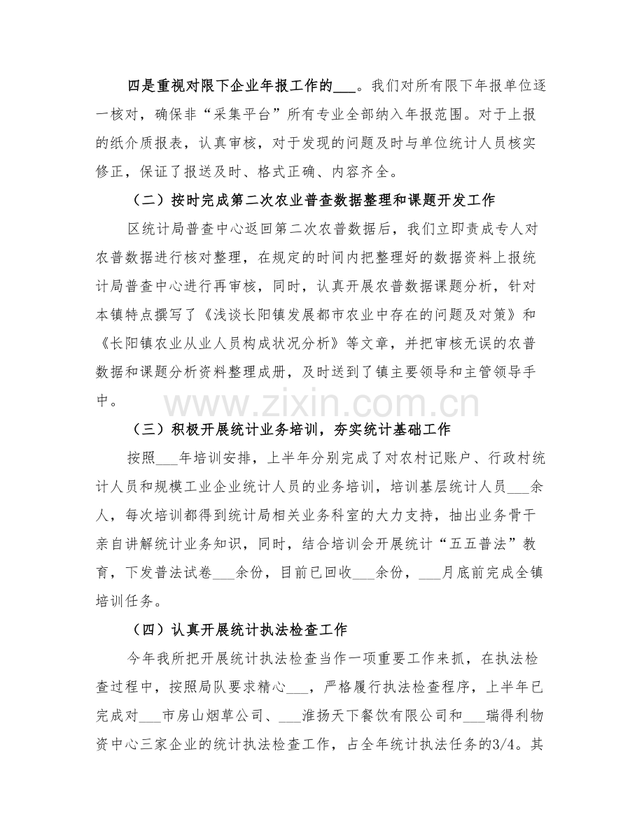 2022年镇统计所上半年工作总结.doc_第2页