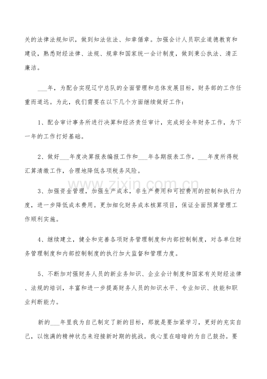 2022年财务部长年终个人工作总结及计划范例.doc_第3页