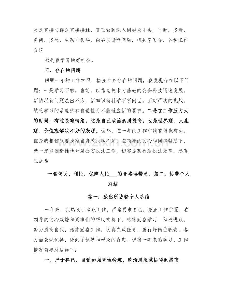 2022年派出所协警个人总结范文.doc_第2页