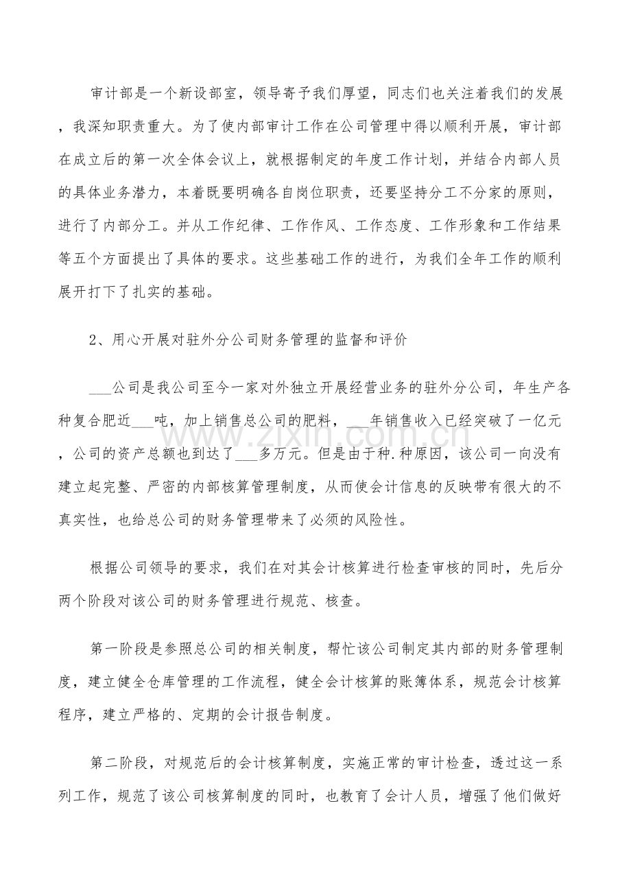 2022年企业审计年终总结范文.doc_第2页