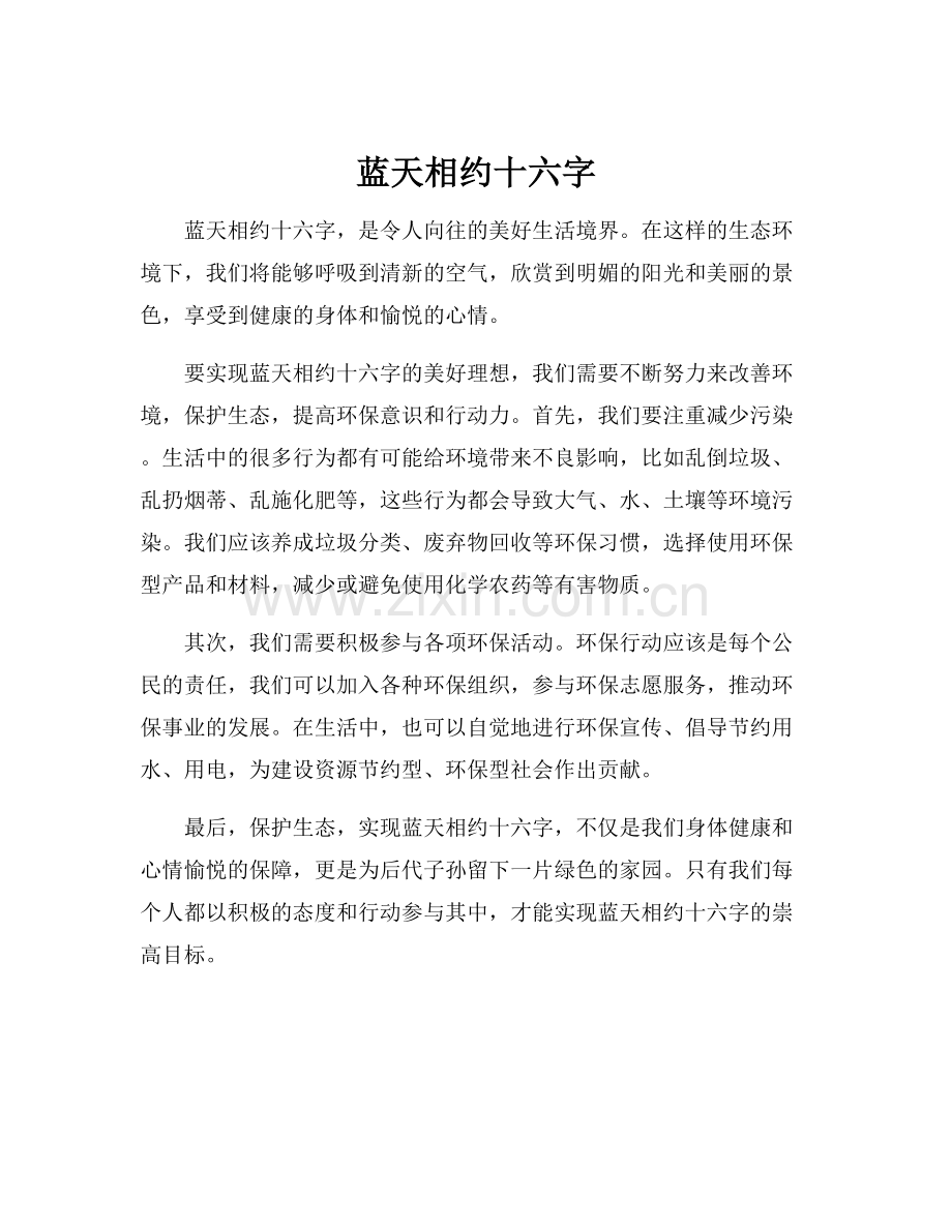 蓝天相约十六字.docx_第1页