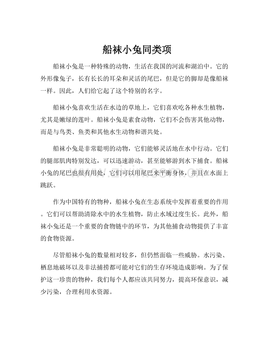 船袜小兔同类项.docx_第1页