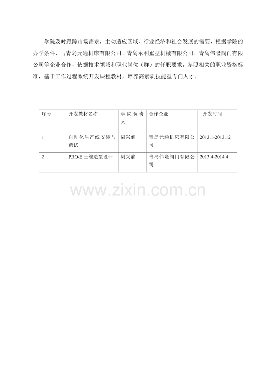 校企合作开发课程的设想计划及实施情况.docx_第2页