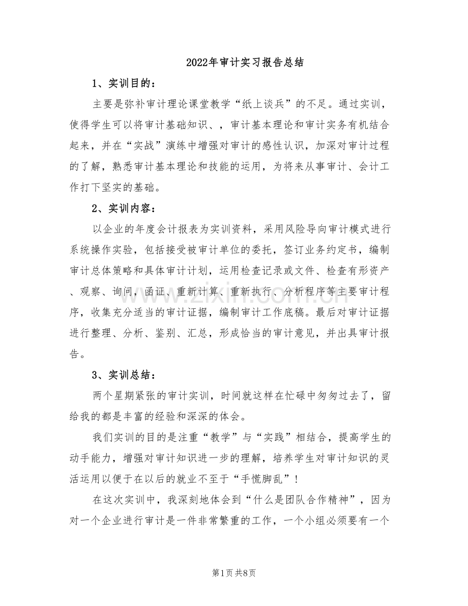 2022年审计实习报告总结.doc_第1页