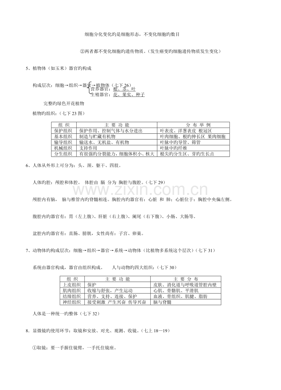 2023年人教版初二生物全册知识点汇总.doc_第2页