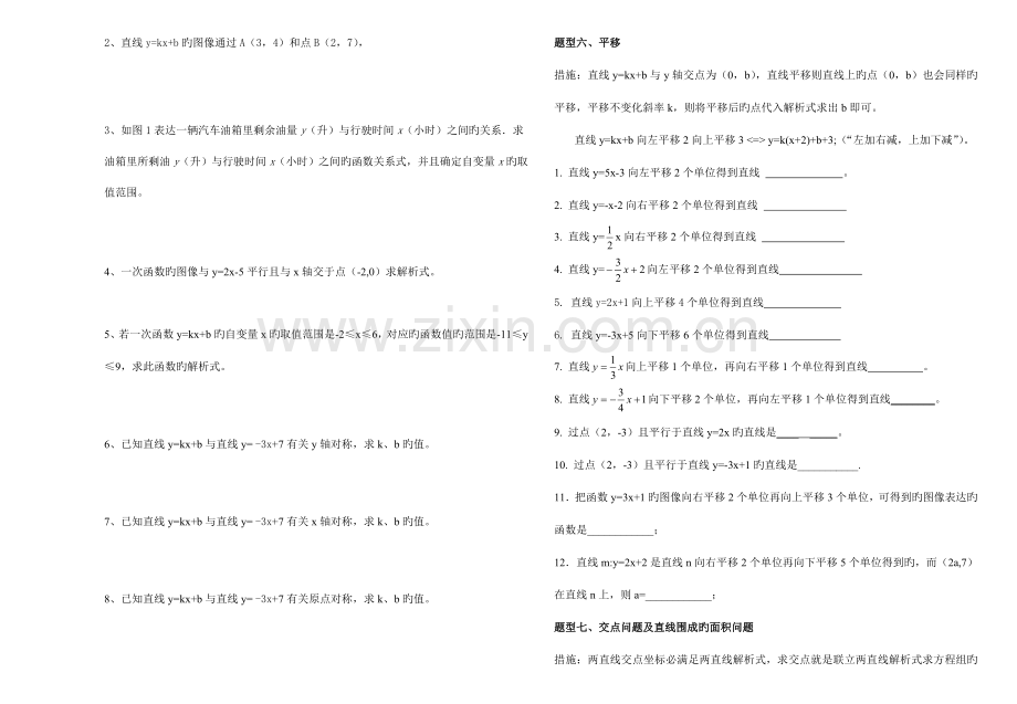 2023年沪科版八年级一次函数知识点及经典例题培优.doc_第3页