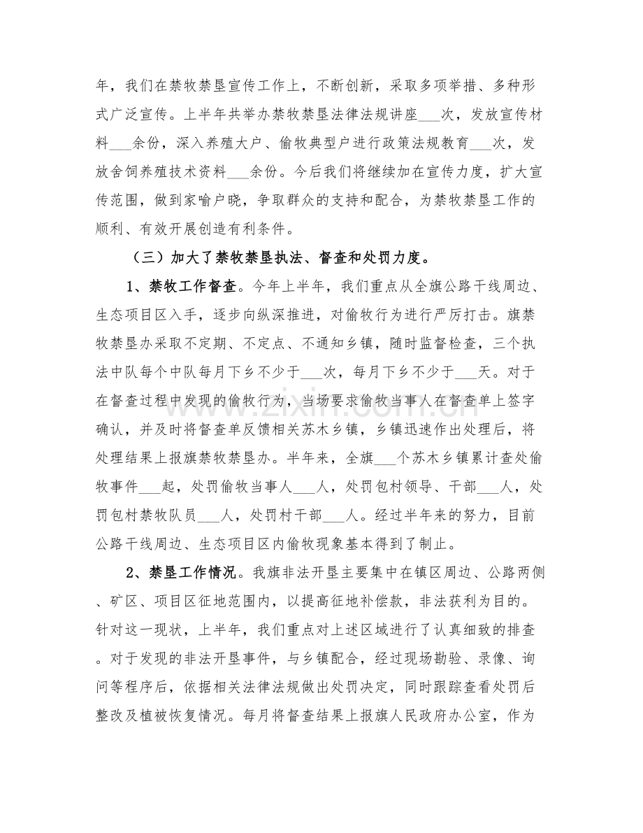 2022年禁牧禁垦办上半年平衡工作总结.doc_第2页