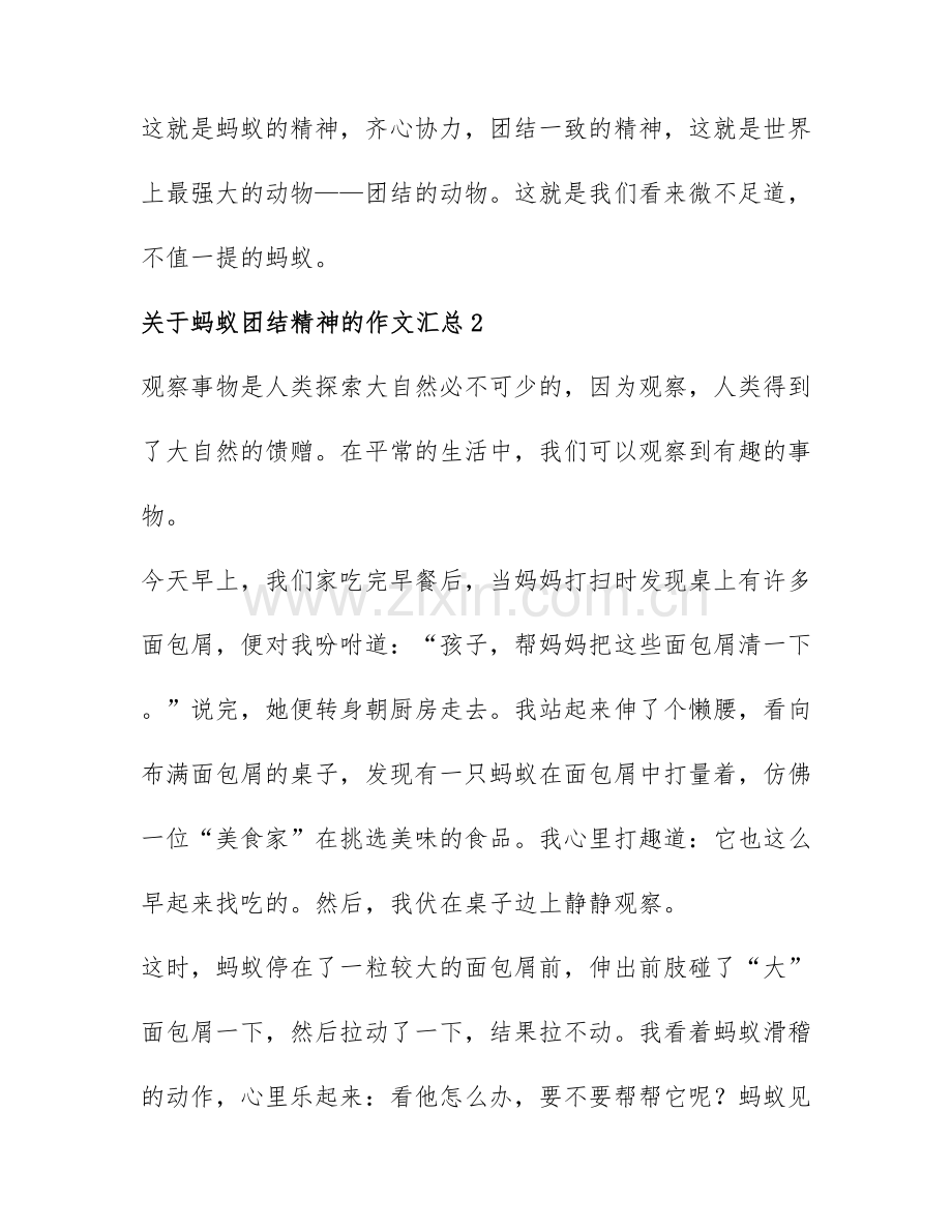 关于蚂蚁团结精神的作文汇总400字4篇.docx_第3页