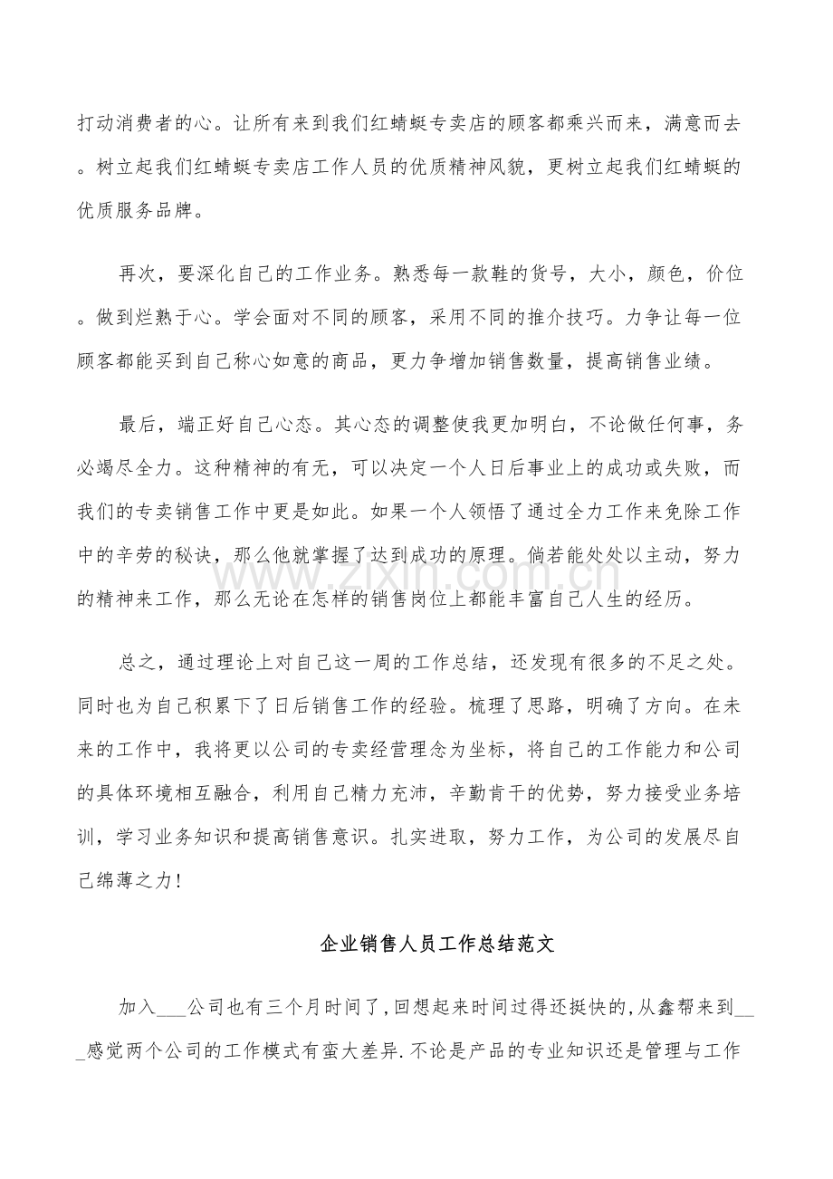 2022年企业销售人员工作总结范文.doc_第2页