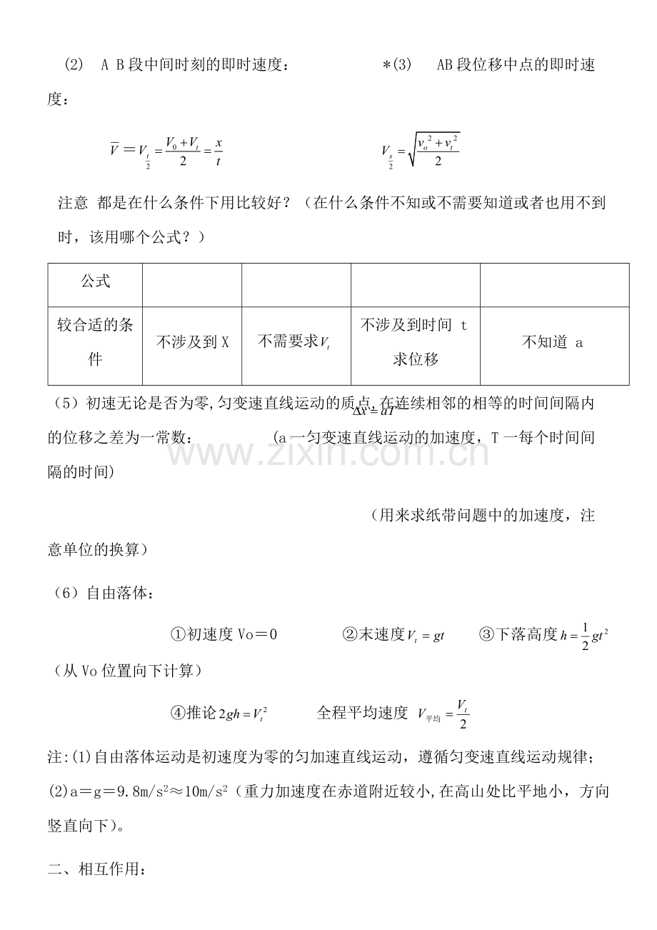 高中物理会考公式概念总结.docx_第2页