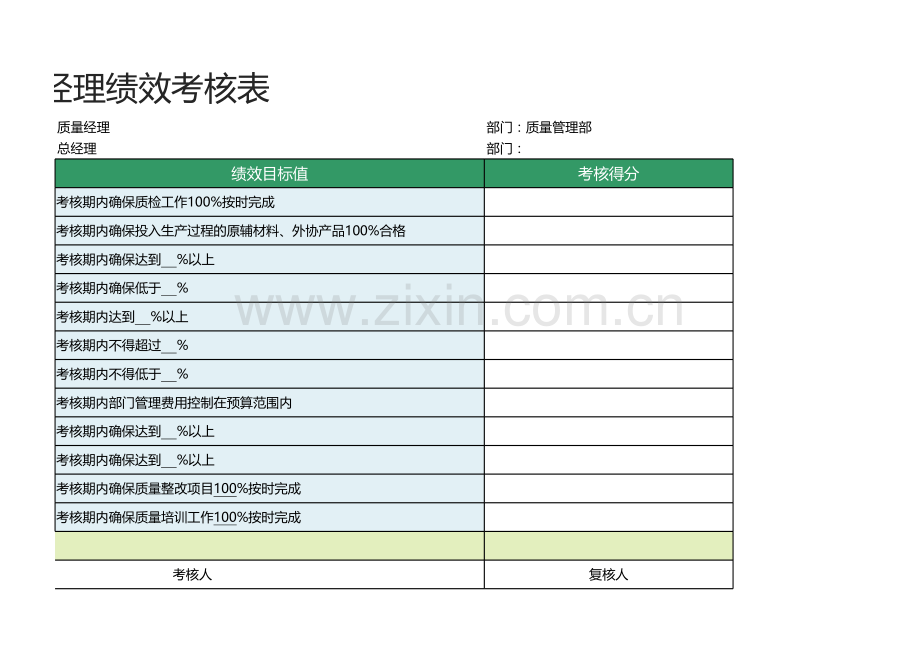 质量经理绩效考核表.xlsx_第3页