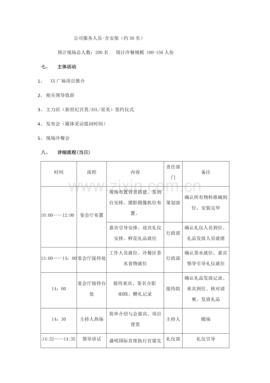 XX品牌入驻签约仪式暨新闻发布会方案.docx_第3页