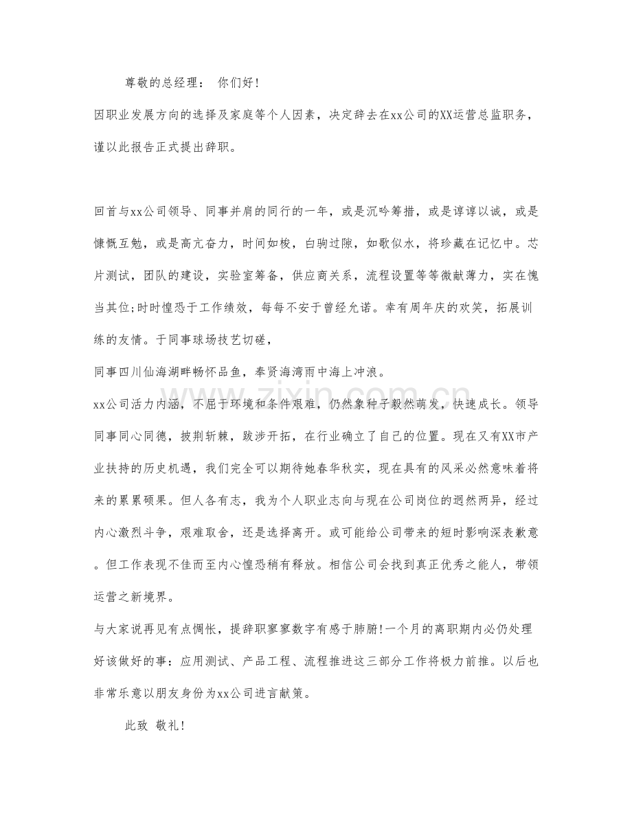 有关技术总监辞职报告范文三篇.docx_第3页