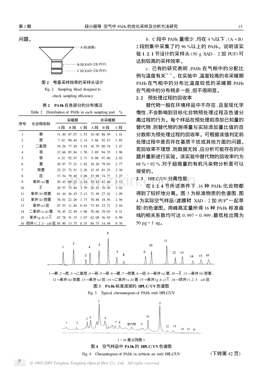 空气中PAHs的优化采样及分析方法研究.PDF_第3页