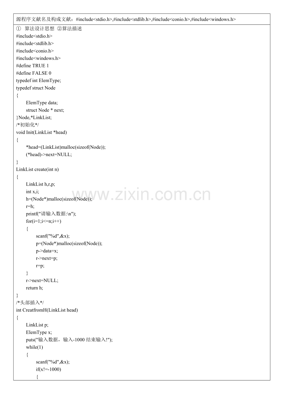 2023年单链表的操作实现实验报告.doc_第2页