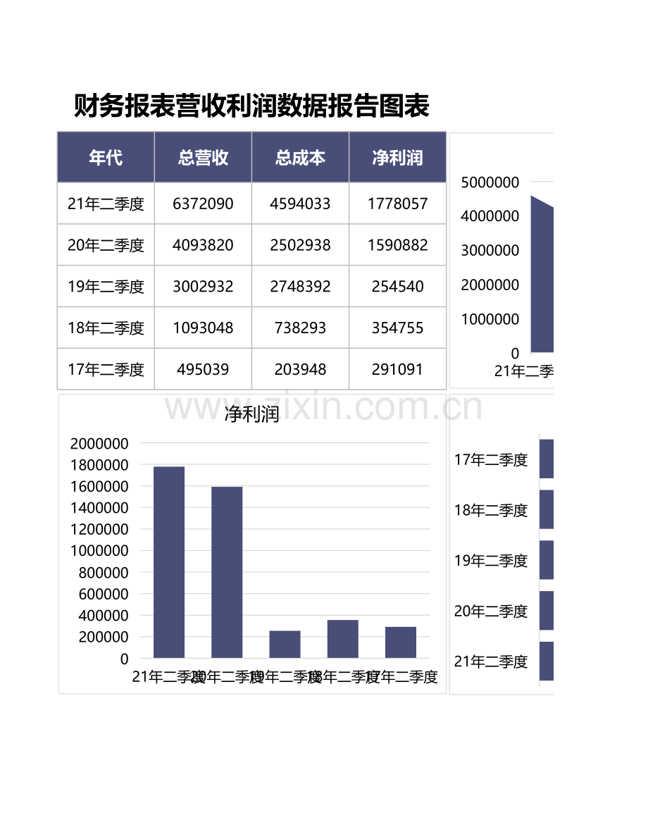 财务报表营收利润数据报告图表.xlsx_第1页