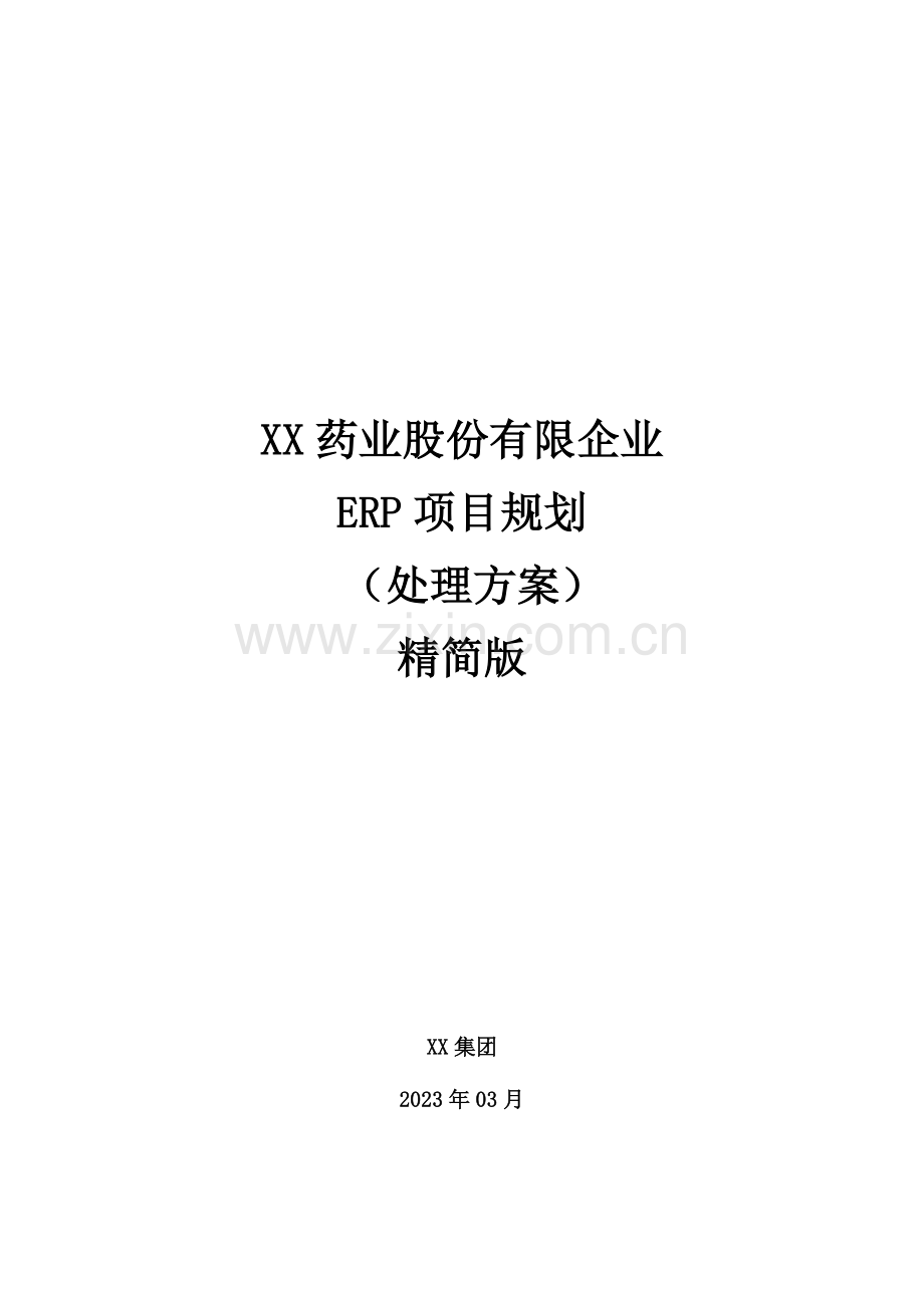 药业股份有限公司ERP项目规划方案.docx_第1页