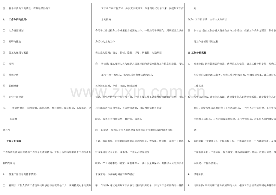 2023年自考人力资源管理一重点笔记打印版.doc_第3页