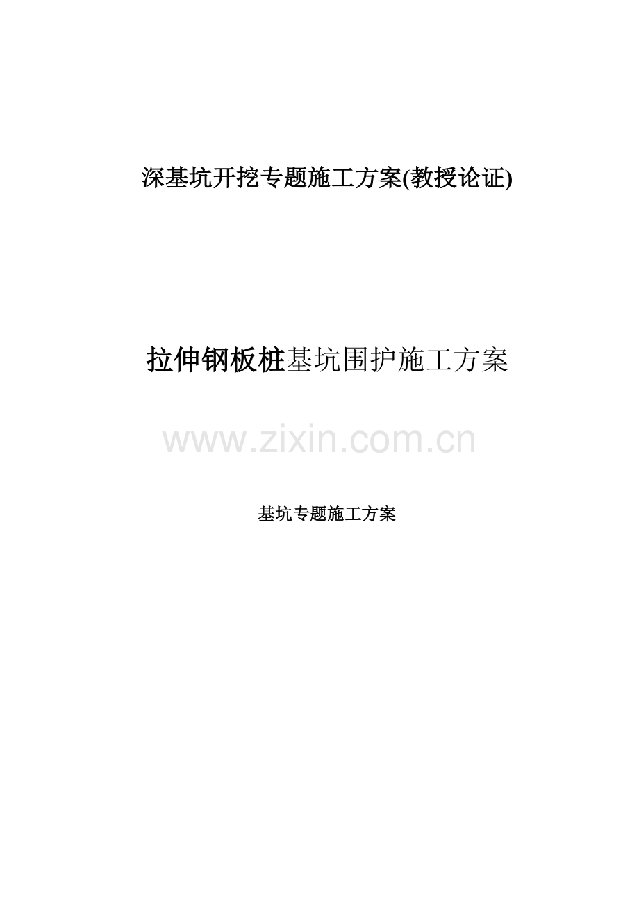 拉森钢板桩基坑围护施工方案专家论证.doc_第1页