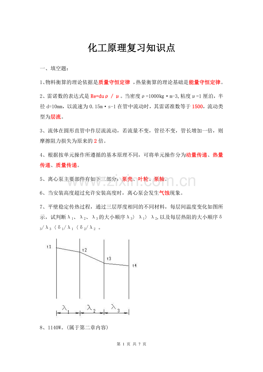 化工原理复习知识点.docx_第1页